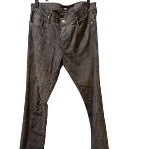 Hudson Men’s Printed Jeans – Size 34 – Gray Crackle Wash Denim